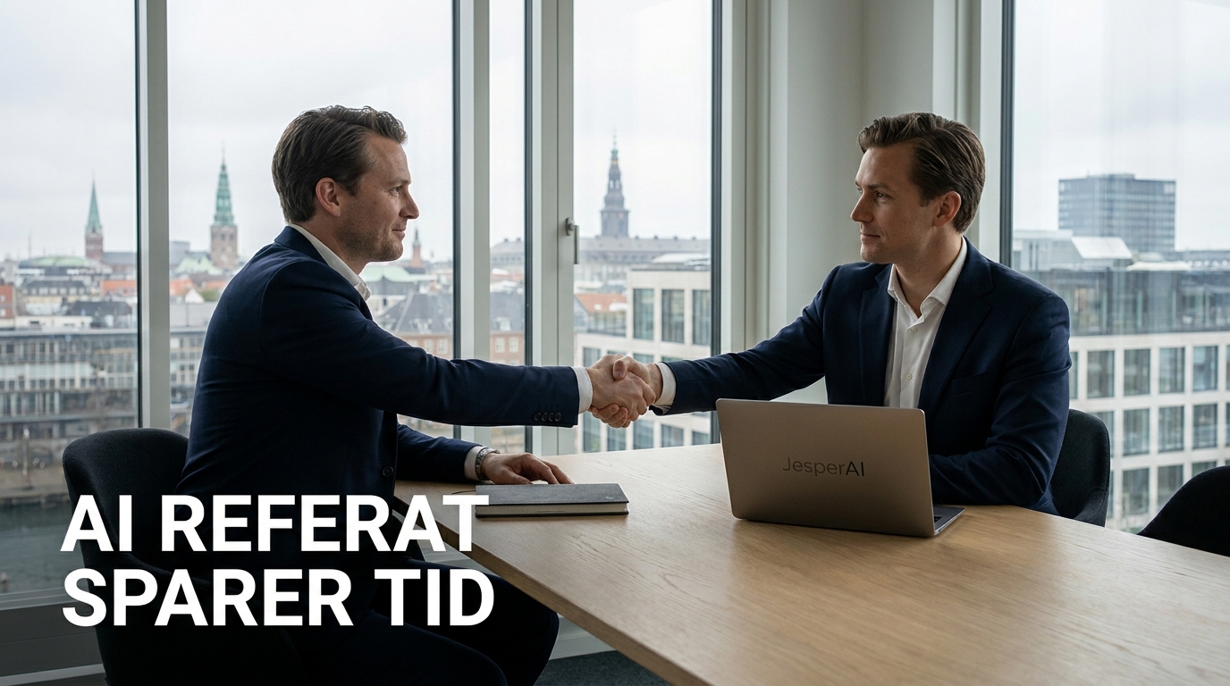 AI Mødereferater: Spar 10 timer om ugen nu! | JesperAI