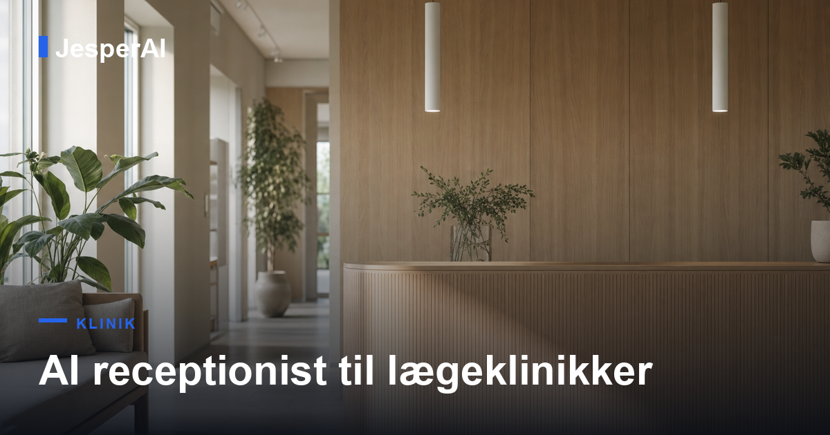 AI receptionist til lægeklinikker: aflast telefonen